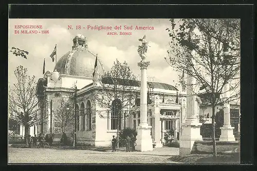 AK Milano, Esposizione 1906, Padiglione del Sud America, Ausstellung