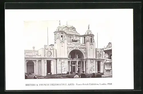 AK London, Franco-British Exhibition 1908, British and French Decorative Arts, Ausstellung