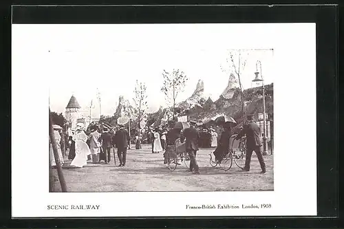 AK London, Franco-British Exhibition 1908, Scenic Railway, Ausstellung