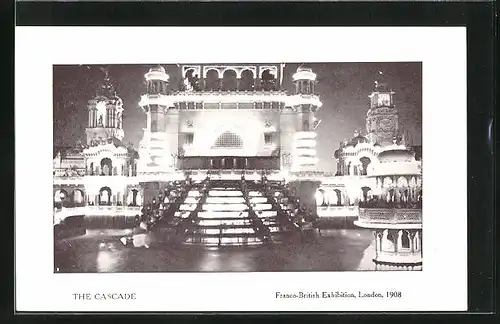 AK London, Franco-British Exhibition 1908, The Cascade, Ausstellung