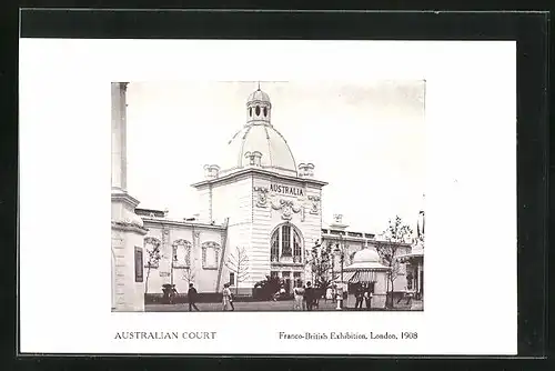 AK London, Franco-British Exhibition 1908, Australian Court, Ausstellung