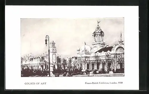AK London, Franco-British Exhibition 1908, Courts of Art, Ausstellung