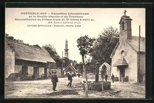 AK Grenoble, Exposition Internationale de la Houille blanche et du Tourisme 1925, Reconstitution du Village Alpin
