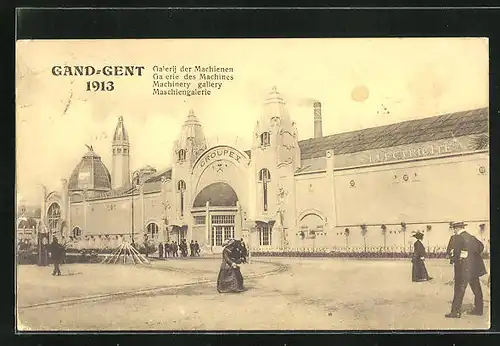 AK Gand / Gent, Galerij der Machienen, Galerie des Machines, Ausstellung 1913