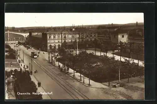 AK Chemnitz, Hauptbahnhof, Strassenbahn