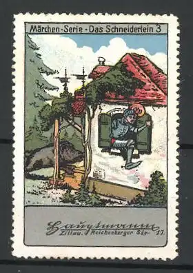 Reklamemarke Märchen-Serie: Das Schneiderlein, Bild 3