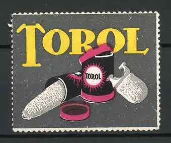 Reklamemarke Torol Glühstrümpfe, Verpackung