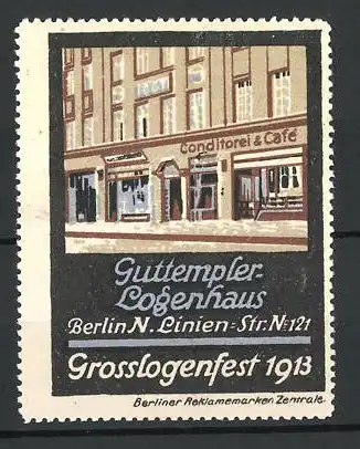 Reklamemarke Berlin, Guttempler-Logenhaus, Linienstrasse 121