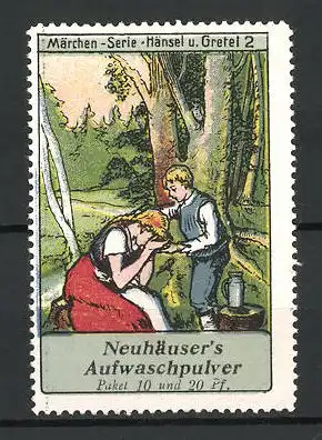 Reklamemarke Märchen-Serie: Hänsel und Gretel, Bild 2, verzewifelt im Wald