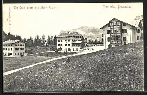 AK Passo Tre Croci, Ortsansicht gegen den Monte Tofana