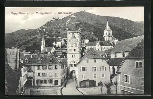 AK Rappoltsweiler, Blick zum Metzgerturm