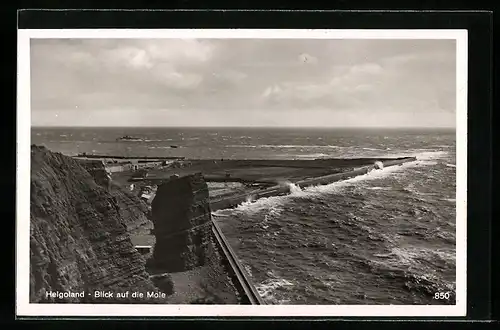 AK Helgoland, Blick auf die Mole