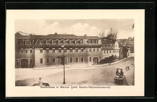 AK Weimar, Goethehaus jetzt Goethe-Nationalmuseum