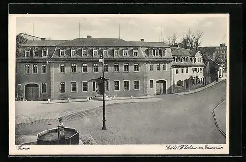 AK Weimar, Goethe`s Wohnhaus an der Strasse Frauenplan