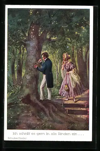 Künstler-AK Schubert, Ich schnitt es gern...
