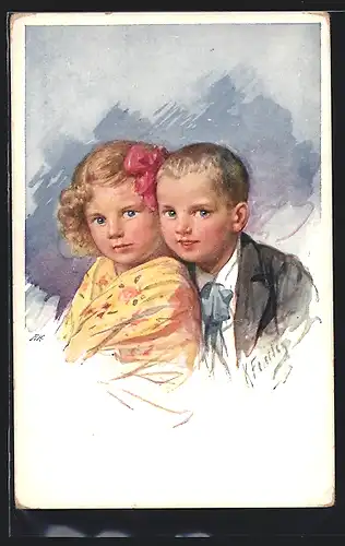 Künstler-AK Karl Feiertag: Junges verliebtes Paar