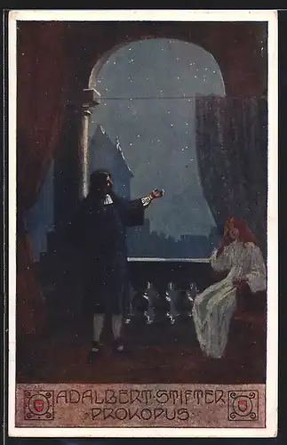 Künstler-AK Ernst Kutzer: Adalbert Stifter Prokopus