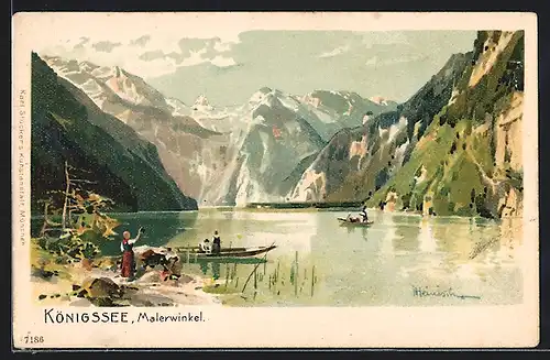 Künstler-AK Karl Heinisch: Königssee, Malerwinkel