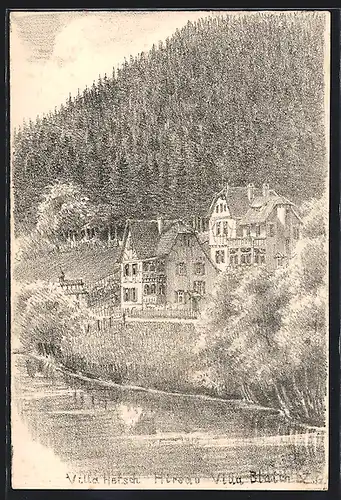 AK Hirsau, Villa Hetsch am Fusse des Berges