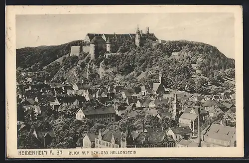 AK Heidenheim a. Br., Blick auf Schloss Hellenstein