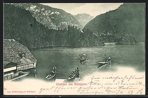 AK Königsee, Einfahrt am Königsee