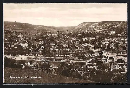 AK Jena, Ortsansicht von der Wilhelmshöhe aus