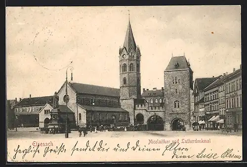 AK Eisenach, Nicolaithor und Lutherdenkmal