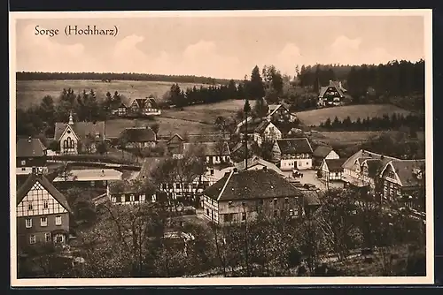 AK Sorge / Hochharz, Blick auf die Ortschaft