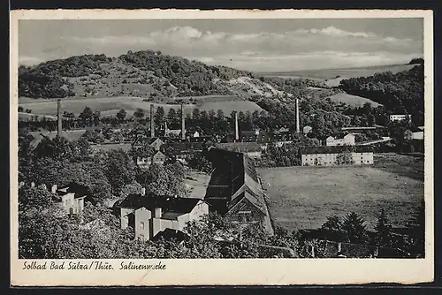 AK Bad Sulza /Thür., Salinenwerke aus der Vogelschau
