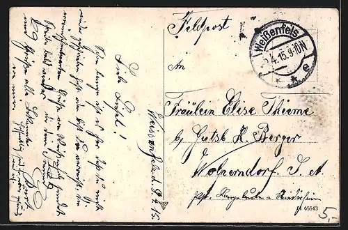 AK Weissenfels a. S., Flusspartie mit Wohnhäusern