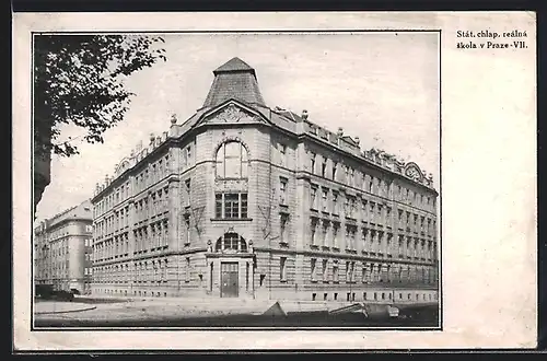 AK Prag / Praha, Stát. chlap. reálná skola