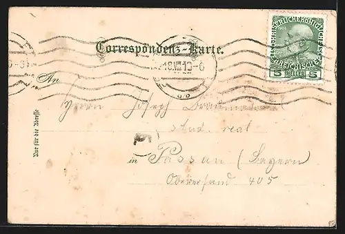 Lithographie Prag / Praha, Emausy, Milostný obraz, Chodba, Salve