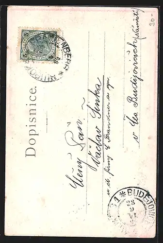 Lithographie Prag / Praha, Prumysl, Museum a Rudolfinum