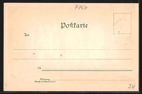 Künstler-Lithographie Zeno Diemer: Konstanz, Kreuzgang im Inselhôtel
