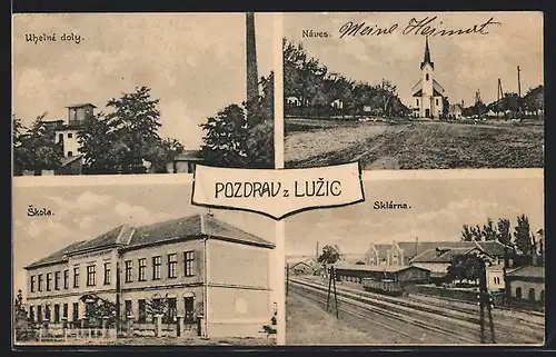 AK Luzice, Uhelne doly, Skola, Sklarna