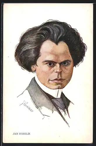 Künstler-AK Musiker Portrait von Jan Kubelik