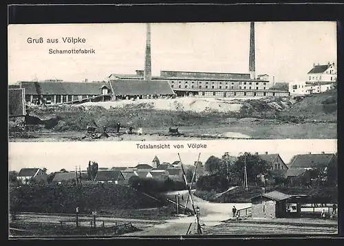 AK Völpke, An der Schamottefabrik, Ortsansicht