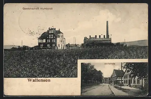 AK Wallensen, Gewerkschaft Humboldt, Blick in die Dorfstrasse