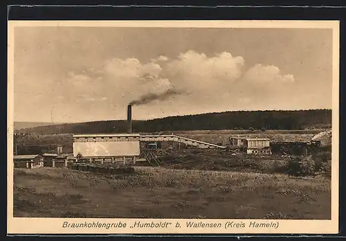 AK Wallensen /Krs. Hameln, Braunkohlengrube Humboldt