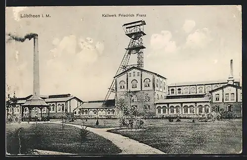 AK Lübtheen i. M., Blick auf das Kaliwerk Friedrich Franz