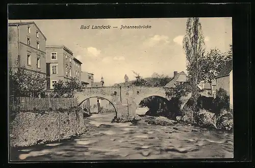 AK Bad Landeck, Johannesbrücke