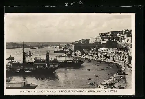 AK Malta, View of Grand Harbour showing Marina and Valletta