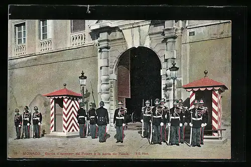 AK Monaco, Palais de Monaco - Garde d`bonneur du Prince