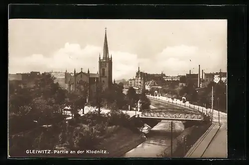 AK Gleiwitz, Partie an der Klodnitz