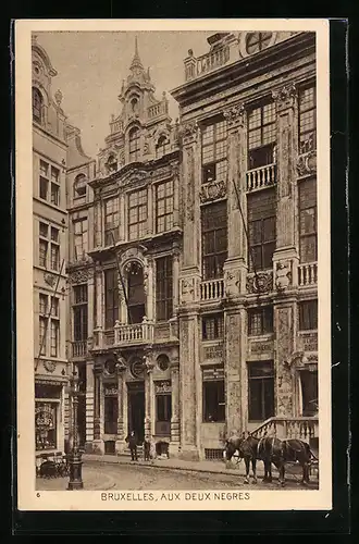 AK Brüssel / Bruxelles, Maison de la Balance, Grand Place et rue de la Colline
