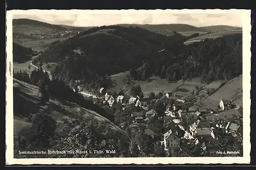 AK Rohrbach / Thür. Wald, Panorama mit Meura