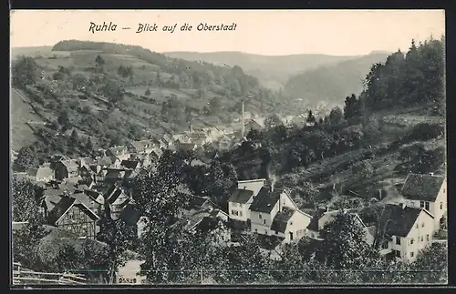 AK Ruhla, Blick auf die Oberstadt