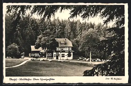AK Oberhof, Waldgasthaus obere Schweizerhütte