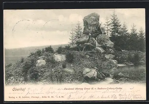 AK Oberhof, Denkmal Herzog Ernst II v. Sachsen-Coburg-Gotha