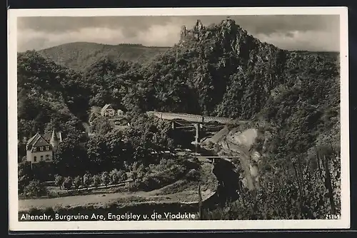 AK Altenahr, Burgruine Are, Engelsley u. die Viadukte